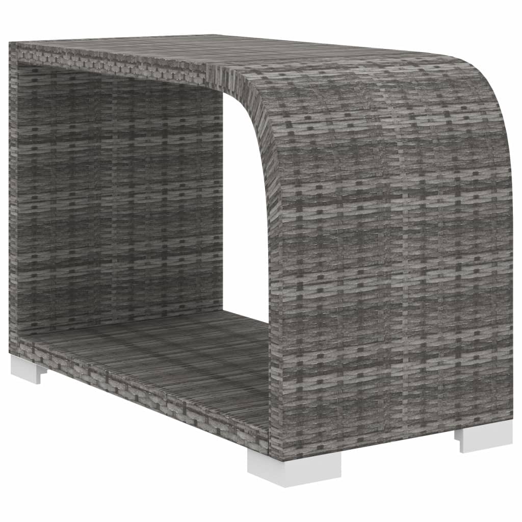 11 Piece Garden Lounge Set with Cushions Poly Rattan Grey