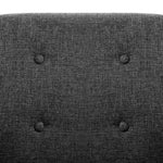 Dining Chairs 4 pcs Dark Grey Fabric and Solid Oak Wood