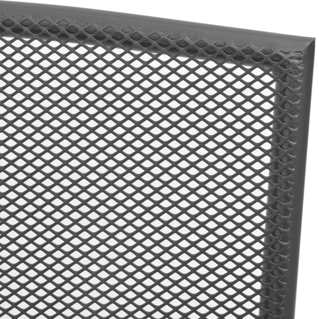 9 Piece Outdoor Dining Set Steel Anthracite