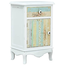 Bedside Cabinet White 40x30x62 cm
