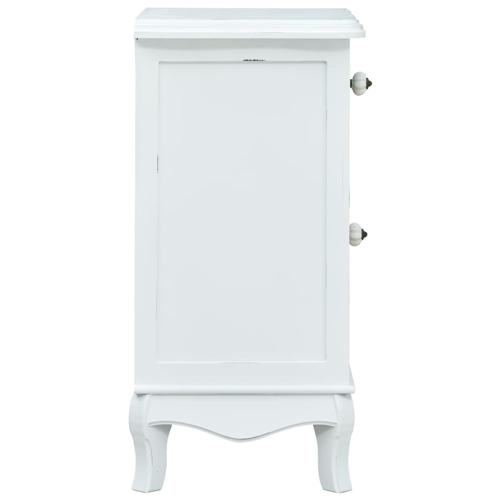 Bedside Cabinet White 40x30x62 cm