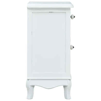 Bedside Cabinet White 40x30x62 cm