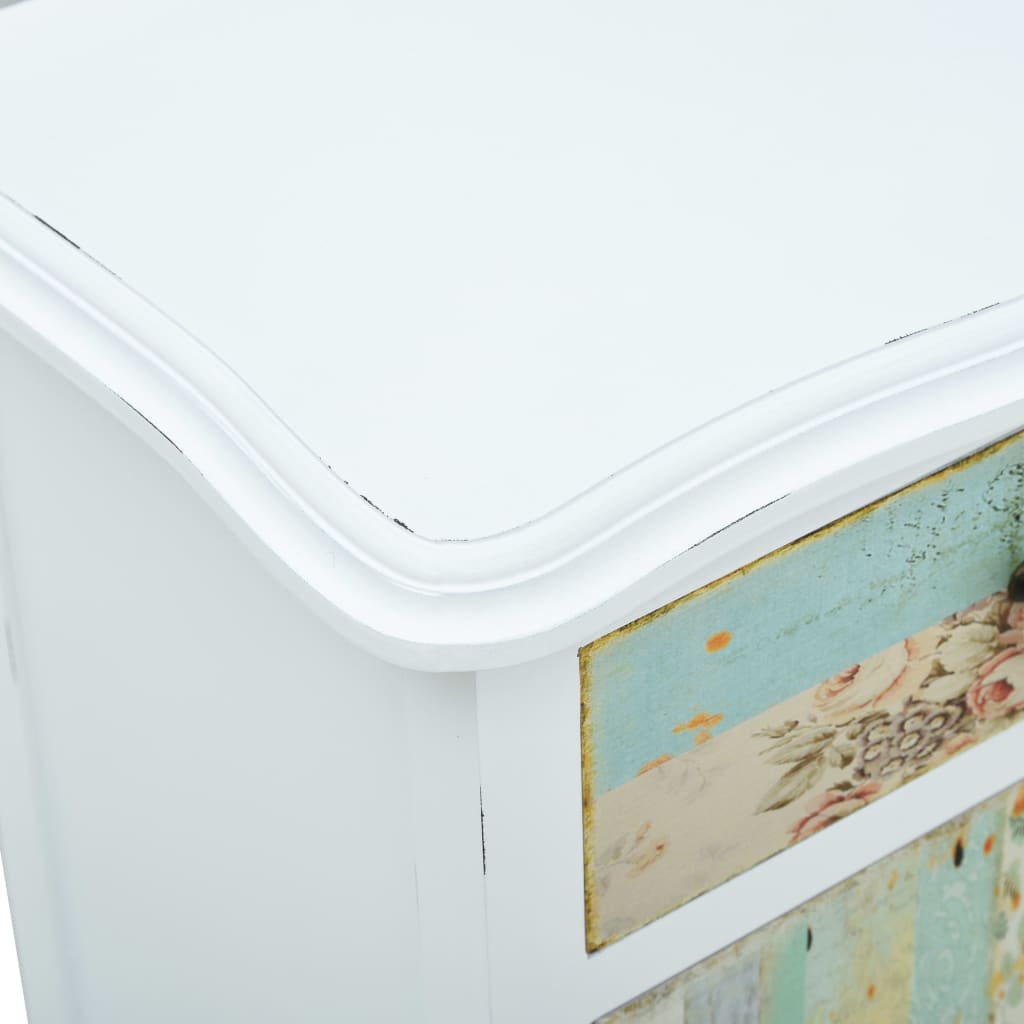 Bedside Cabinet White 40x30x62 cm