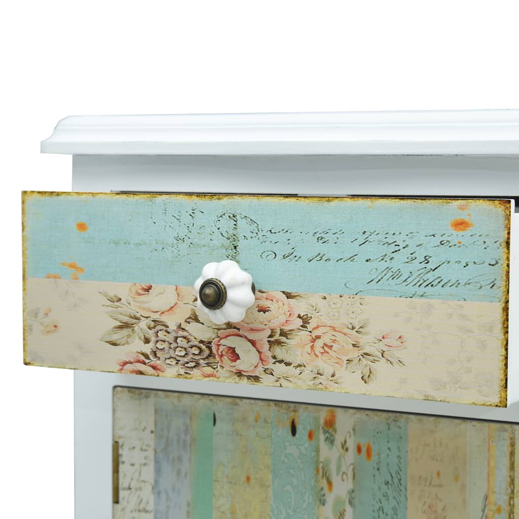 Bedside Cabinet White 40x30x62 cm