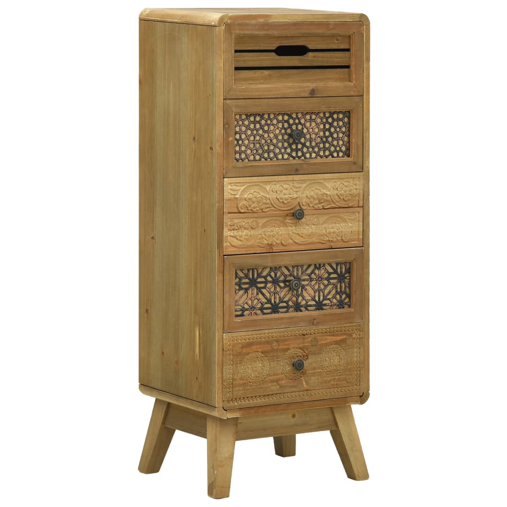 Sideboard with 5 Drawers Brown