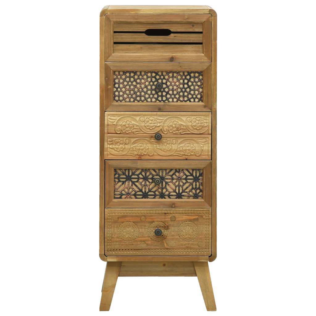 Sideboard with 5 Drawers Brown