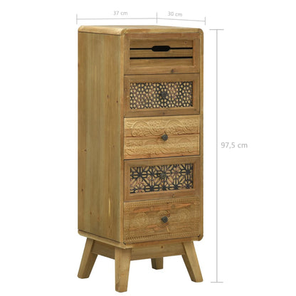 Sideboard with 5 Drawers Brown