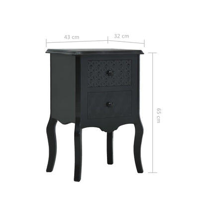 Bedside Cabinet Black