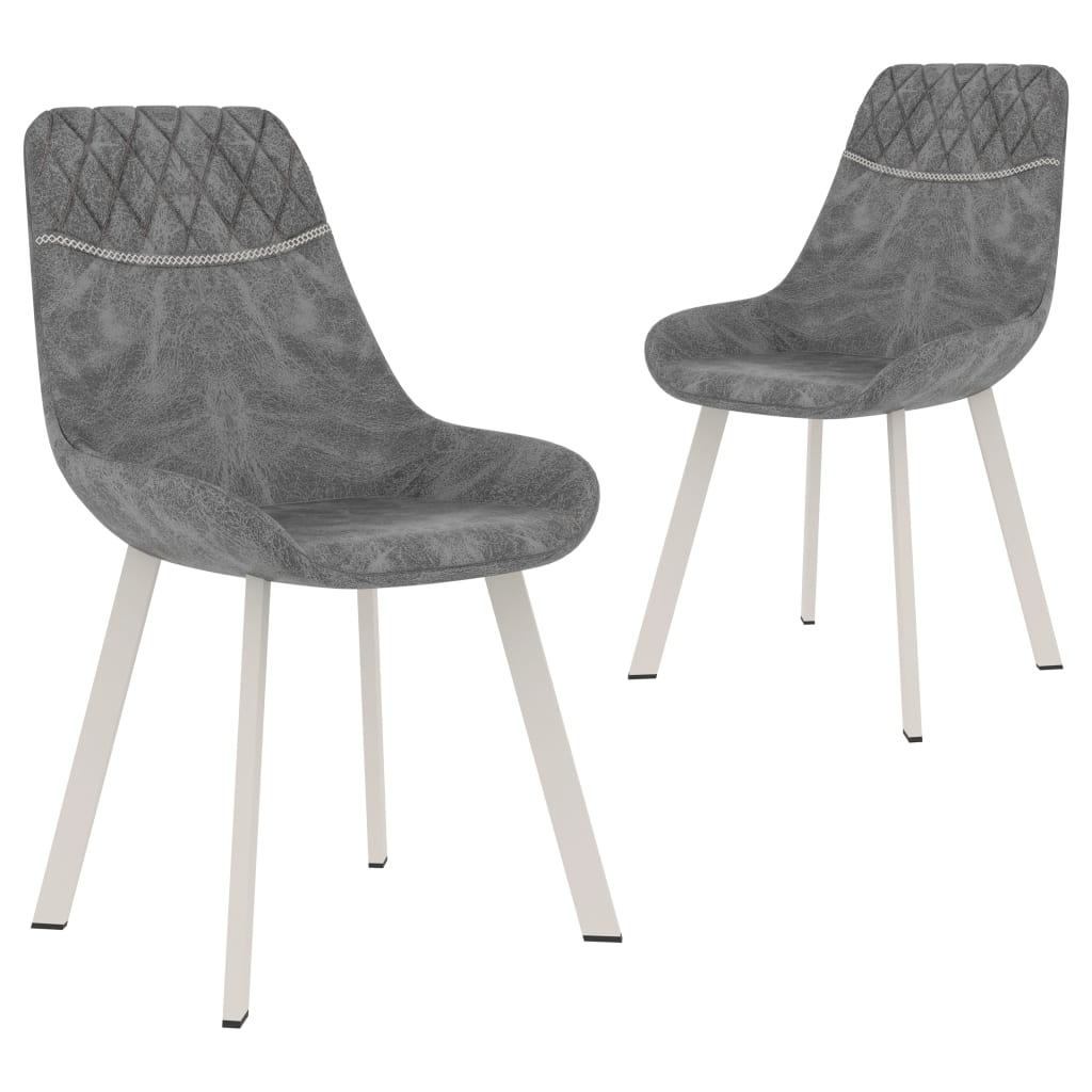Dining Chairs 2 pcs Black Faux Leather