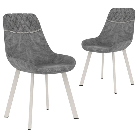 Dining Chairs 2 pcs Black Faux Leather