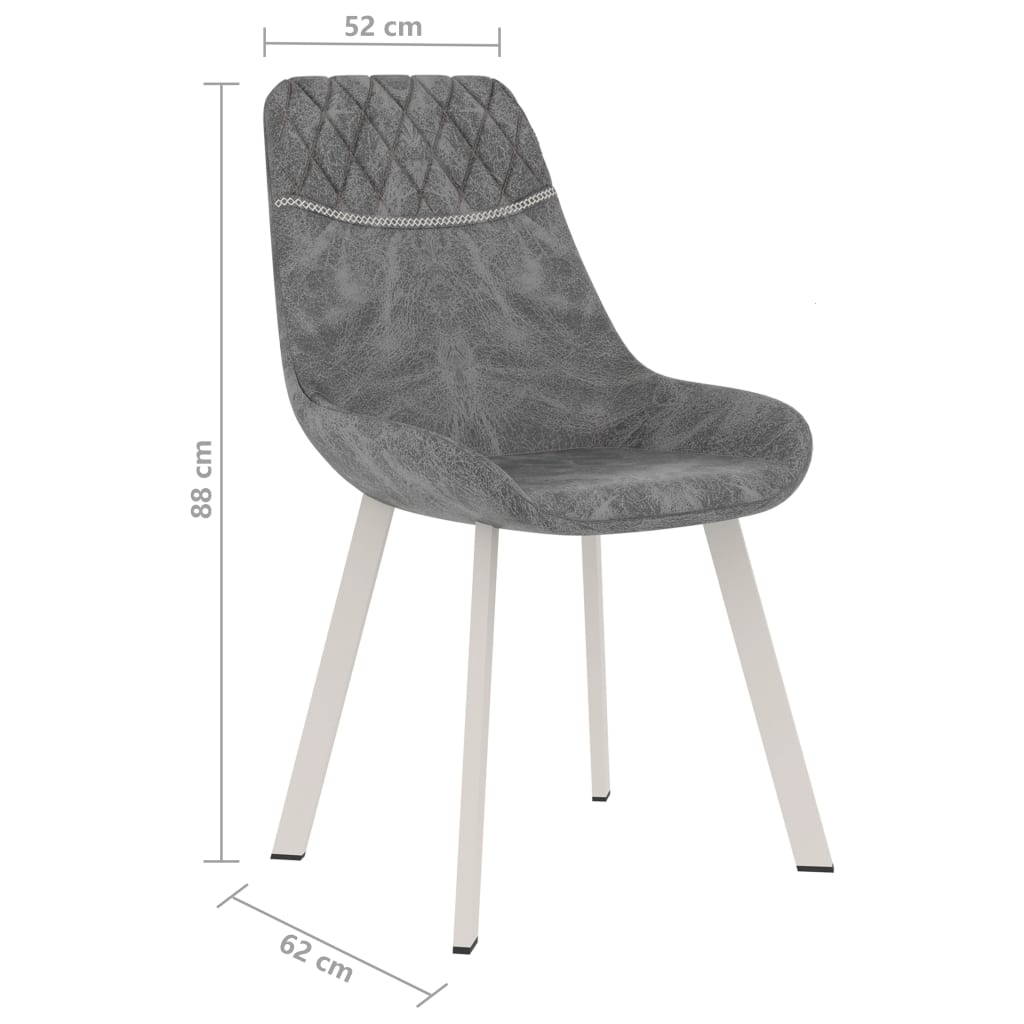 Dining Chairs 2 pcs Black Faux Leather