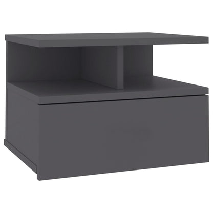 Floating Nightstand Grey 40x31x27 cm Chipboard