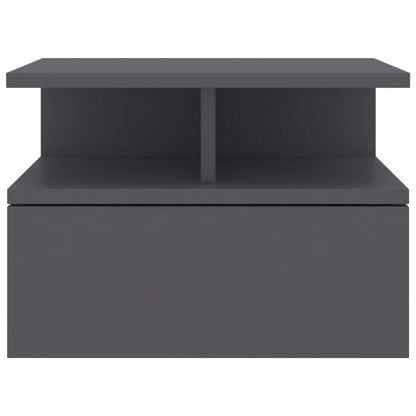 Floating Nightstand Grey 40x31x27 cm Chipboard