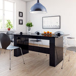 Dining Table High Gloss Black- Chipboard