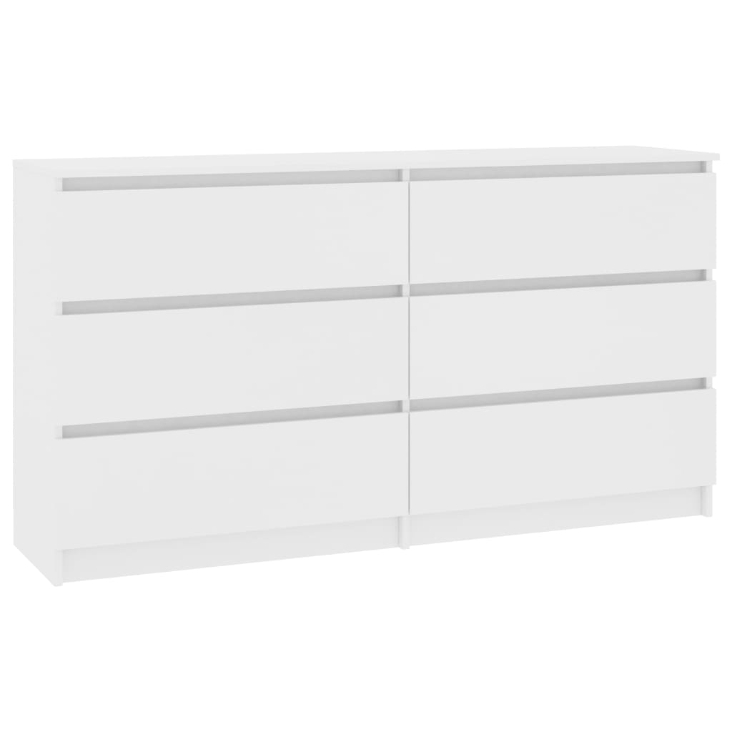 Sideboard White 140x35x77 cm Chipboard