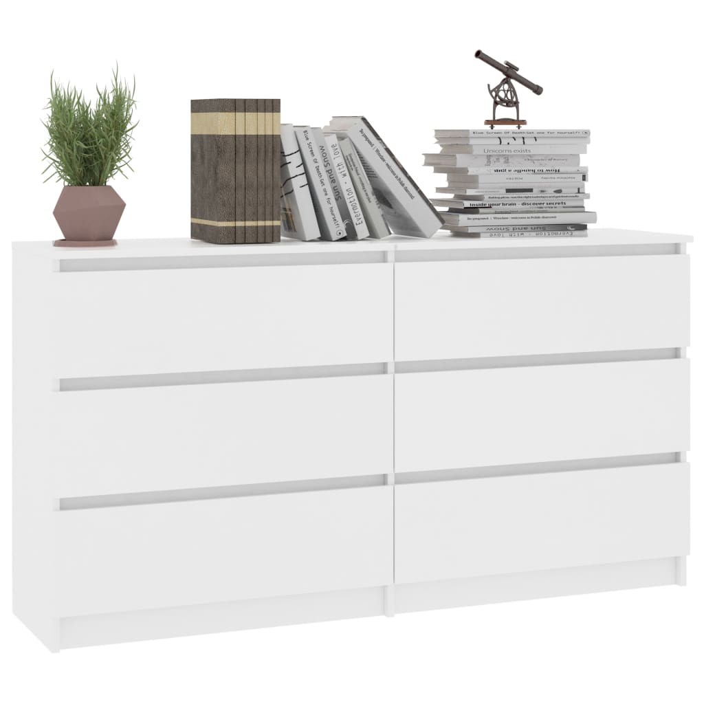 Sideboard White 140x35x77 cm Chipboard