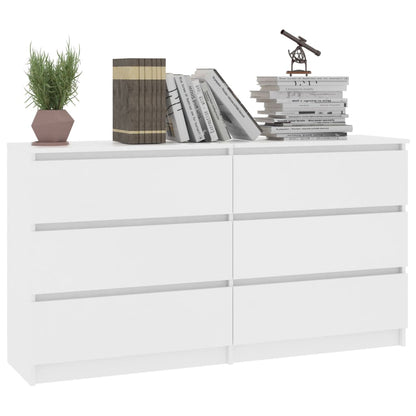 Sideboard White 140x35x77 cm Chipboard