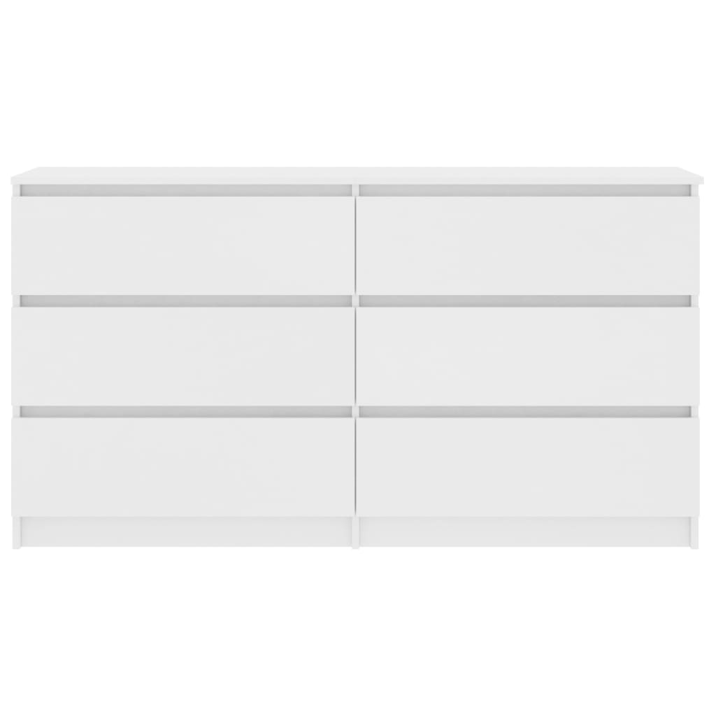 Sideboard White 140x35x77 cm Chipboard
