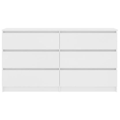 Sideboard White 140x35x77 cm Chipboard