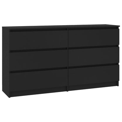 Sideboard Black 140x35x77 cm Chipboard
