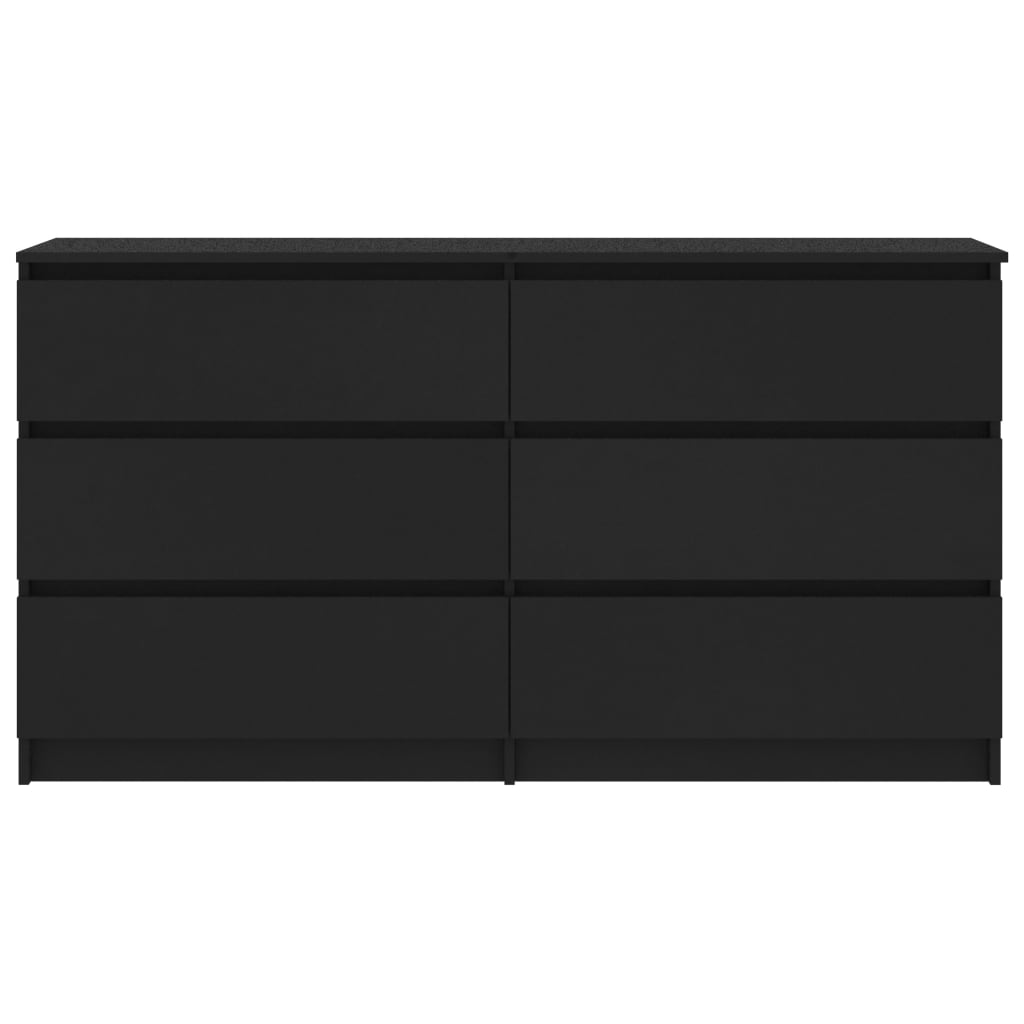 Sideboard Black 140x35x77 cm Chipboard