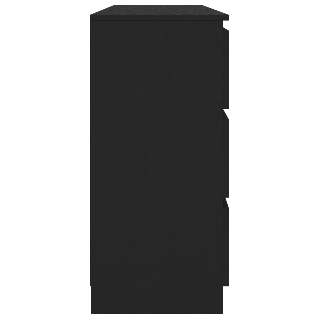 Sideboard Black 140x35x77 cm Chipboard