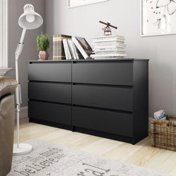 Sideboard Black 140x35x77 cm Chipboard