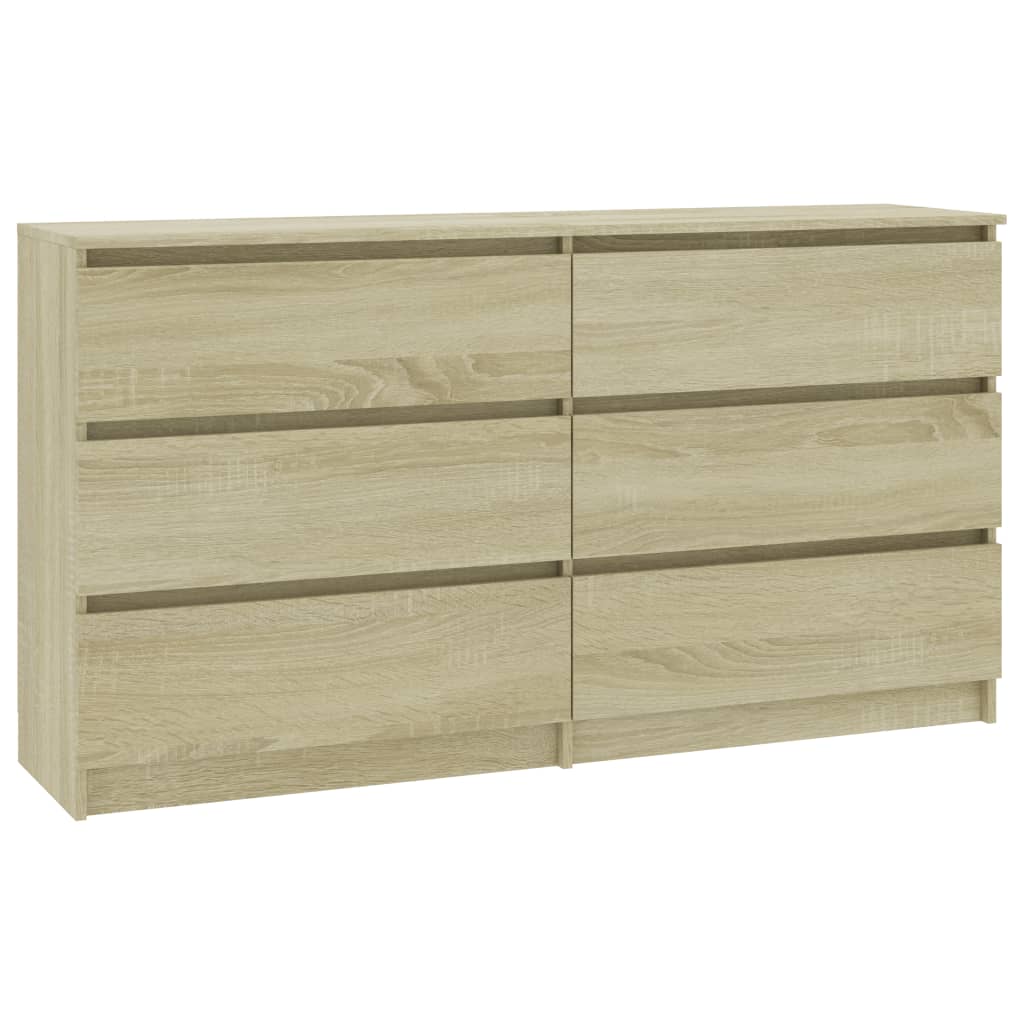 Sideboard Sonoma Oak 140x35x77 cm Chipboard