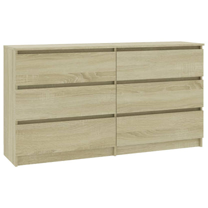 Sideboard Sonoma Oak 140x35x77 cm Chipboard
