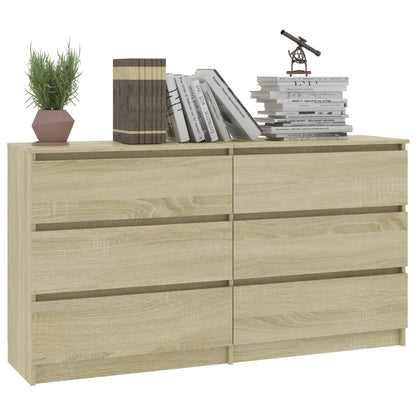 Sideboard Sonoma Oak 140x35x77 cm Chipboard