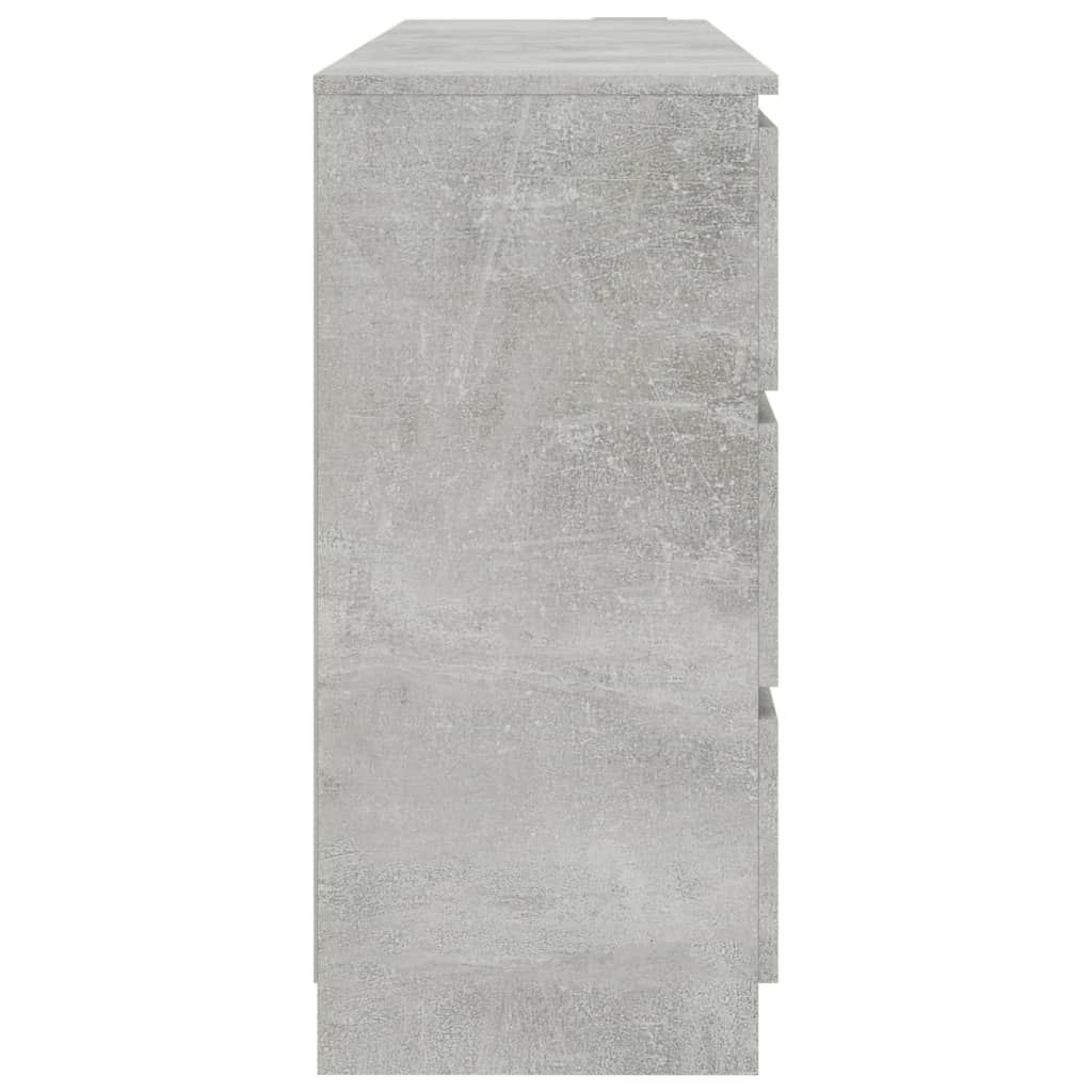 Sideboard Concrete Grey 140x35x77 cm Chipboard