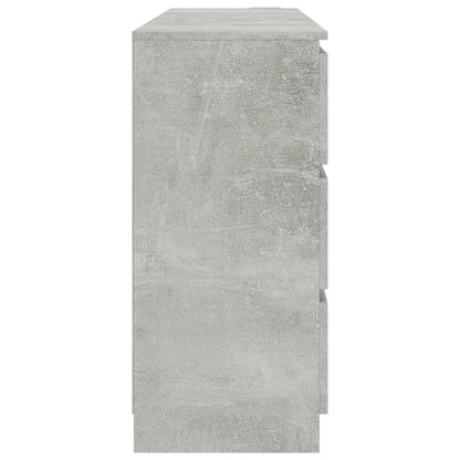 Sideboard Concrete Grey 140x35x77 cm Chipboard