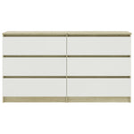 Sideboard White and Sonoma Oak  Chipboard