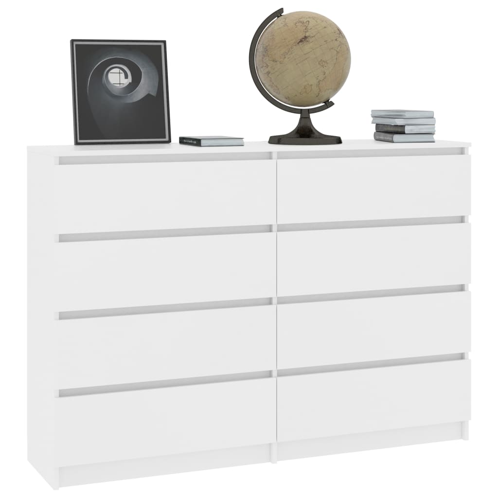 Sideboard White 140x35x79 cm Chipboard