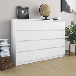 Sideboard White 140x35x79 cm Chipboard