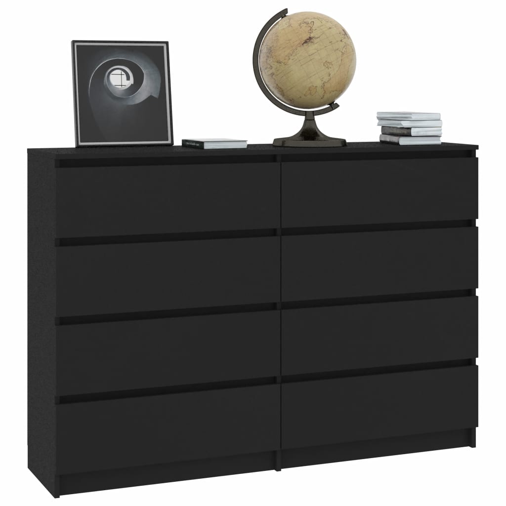 Sideboard Black 140x35x79 cm Chipboard