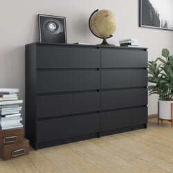 Sideboard Black 140x35x79 cm Chipboard