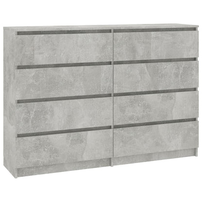 Sideboard Concrete Grey 140x35x79 cm Chipboard