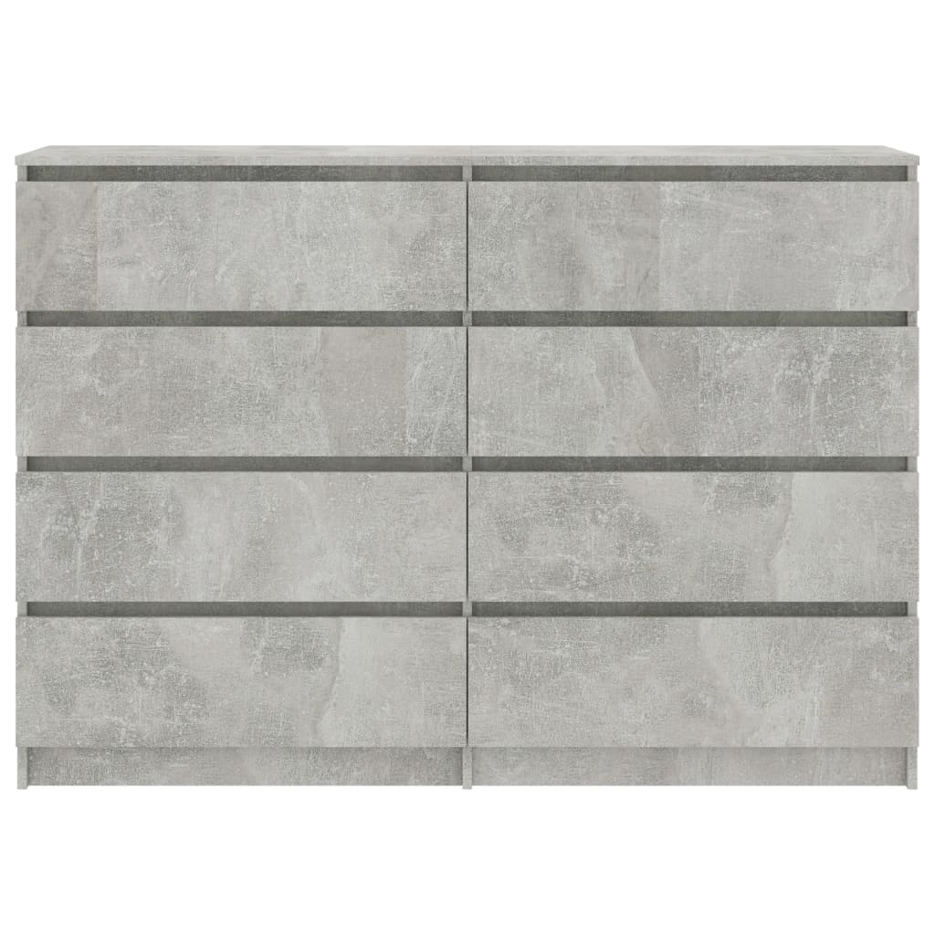 Sideboard Concrete Grey 140x35x79 cm Chipboard