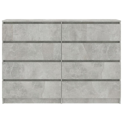 Sideboard Concrete Grey 140x35x79 cm Chipboard