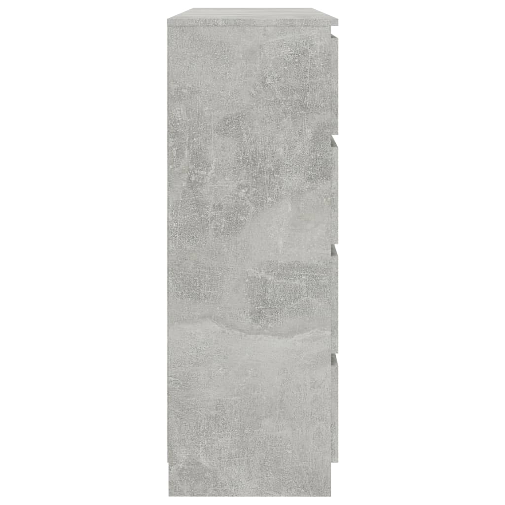 Sideboard Concrete Grey 140x35x79 cm Chipboard