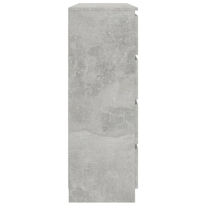 Sideboard Concrete Grey 140x35x79 cm Chipboard