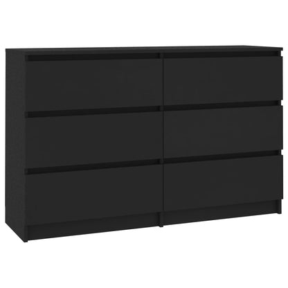 Sideboard Black 120x30x77 cm Chipboard