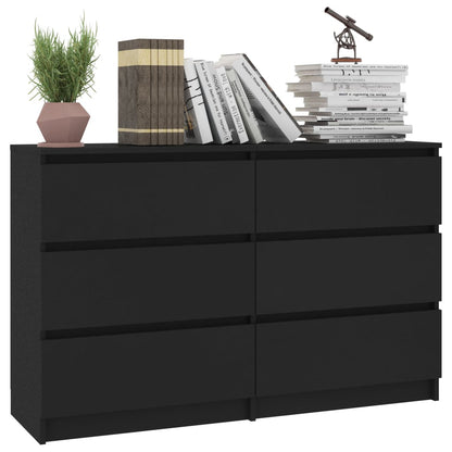 Sideboard Black 120x30x77 cm Chipboard