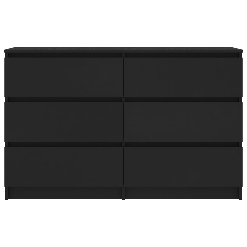 Sideboard Black 120x30x77 cm Chipboard