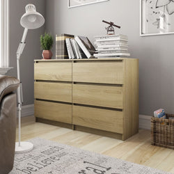 Sideboard Sonoma Oak 120x30x77 cm Chipboard