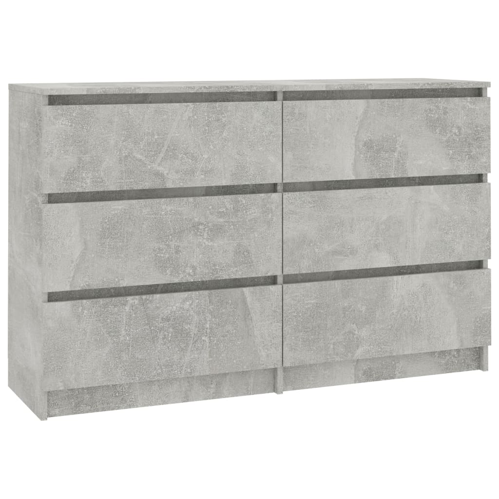Sideboard Concrete Grey 120x30x77 cm Chipboard