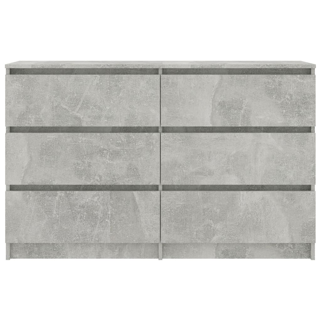 Sideboard Concrete Grey 120x30x77 cm Chipboard