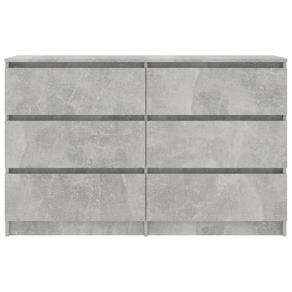 Sideboard Concrete Grey 120x30x77 cm Chipboard