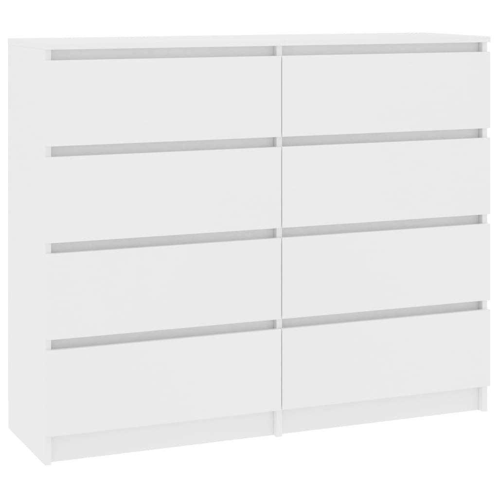 Drawer Sideboard White 120x35x97 cm Chipboard